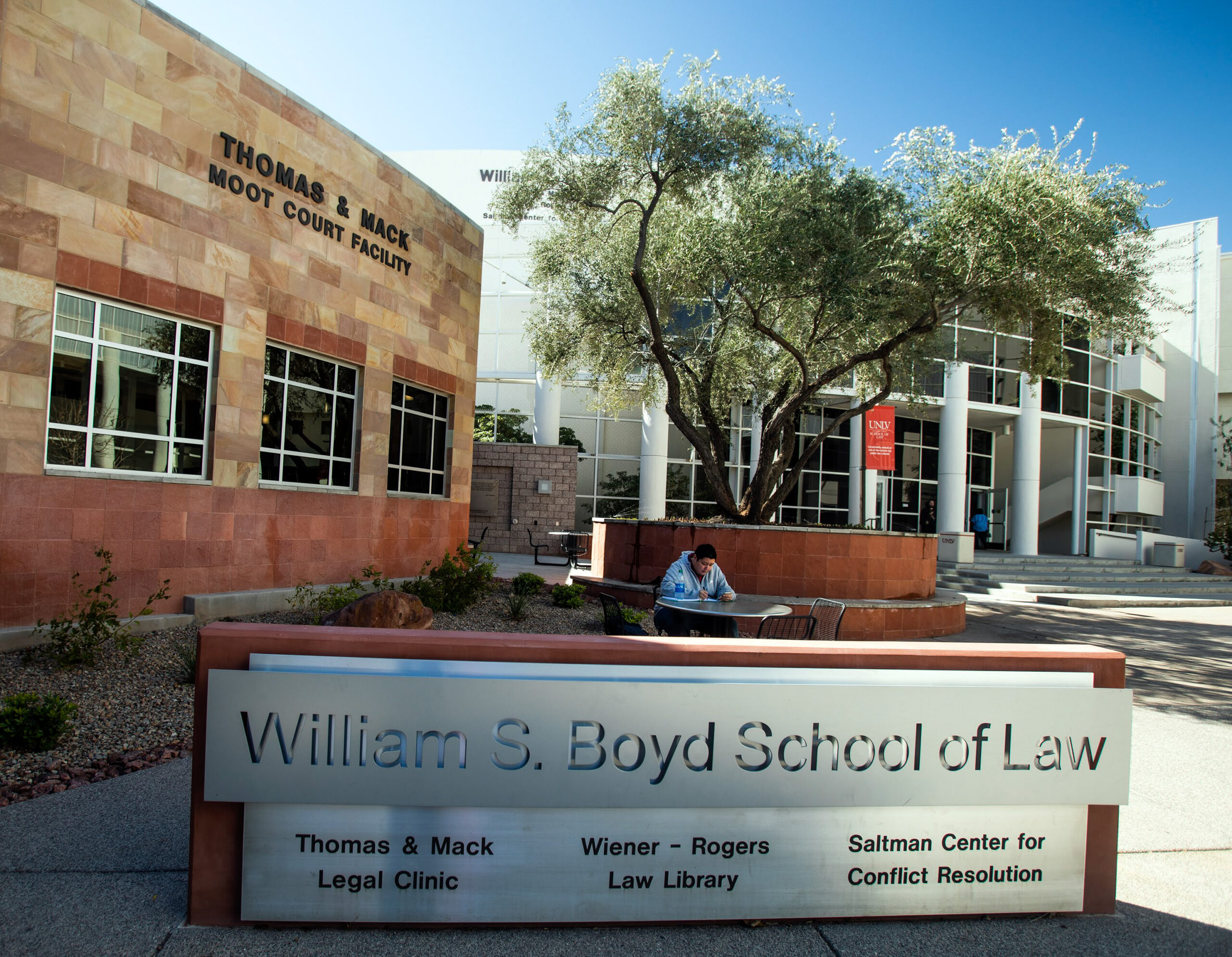 William Boyd School of Law at UNLV campus seen on Monday, Feb. 24, 2020. (Jeff Scheid/The Nevada Independent).